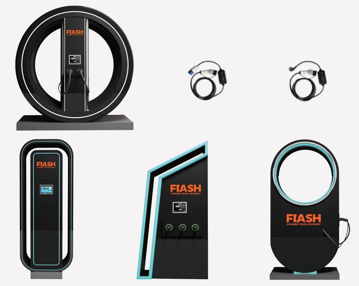 Flash Charge charger product lineup Flash Charge charger product lineup with Flash Glide, Flash Blitz, Flash Sonic, and Flash Rush visuals