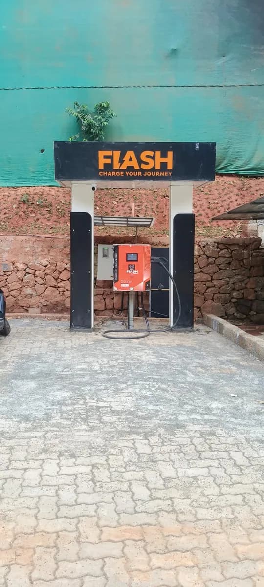 Flash Charge EV charging station at Adimali, Idukki, Kerala