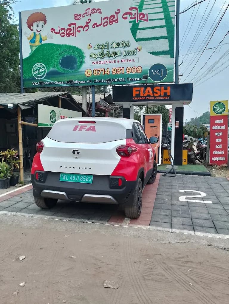 Flash Charge EV charging station at Chettuva, Thrissur, Kerala