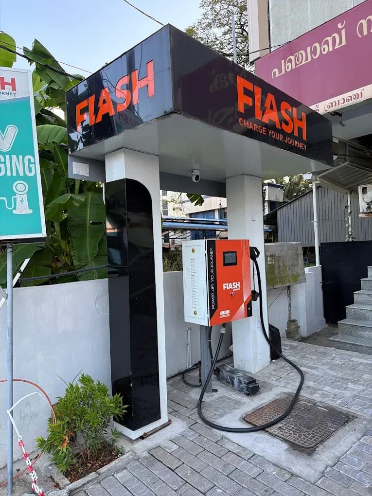 Flash Charge EV charging station at Kundanoor, Kochi, Kerala