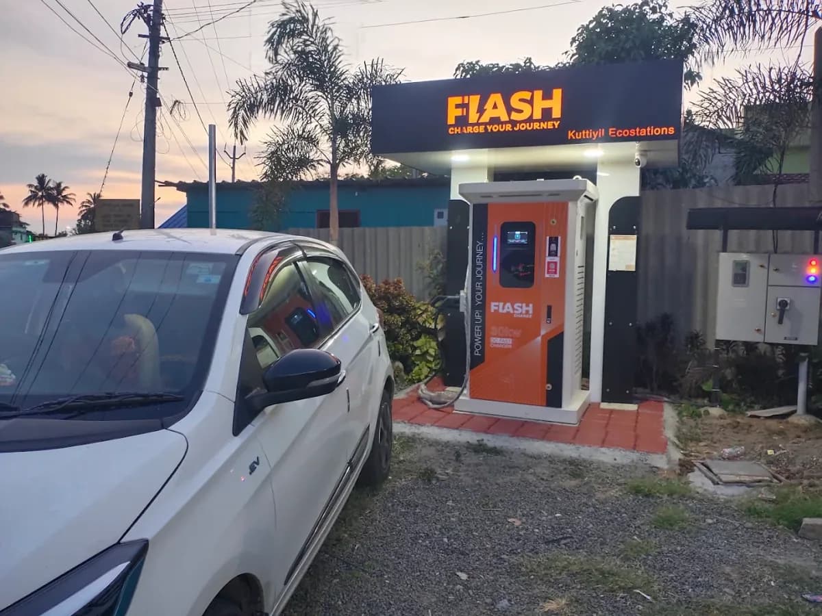 Flash Charge EV charging station at Walayar, Palakkad, Kerala